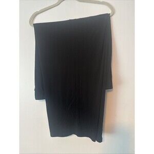 Eileen Fisher Woman Black Pants Straight Leg Elastic Waist Plus Sz 1X Stretch
